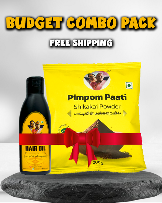 Budget Combo - 100ml Paati hair oil + 200g Shikakai Powder
