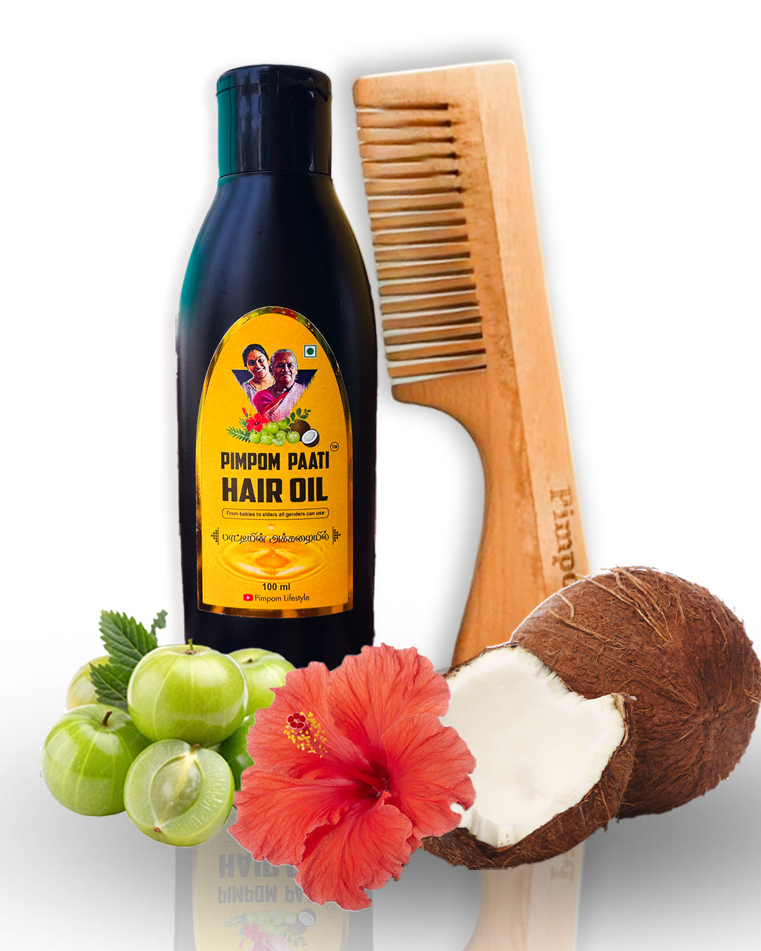 100ml Paati hair oil + Neem Comb