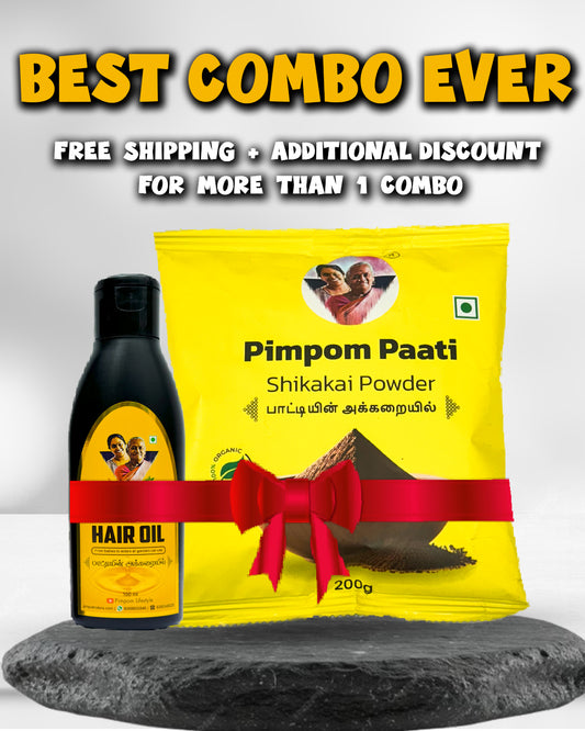 100ml Paati hair oil + 200g Shikakai Powder