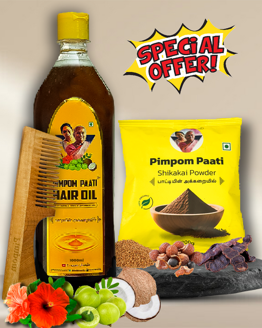 1 Litre Offer - 200g Shikakai + Neem comb + Free shipping